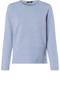 Blue Ribbed Knit Jumper
