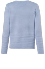 Blue Ribbed Knit Jumper