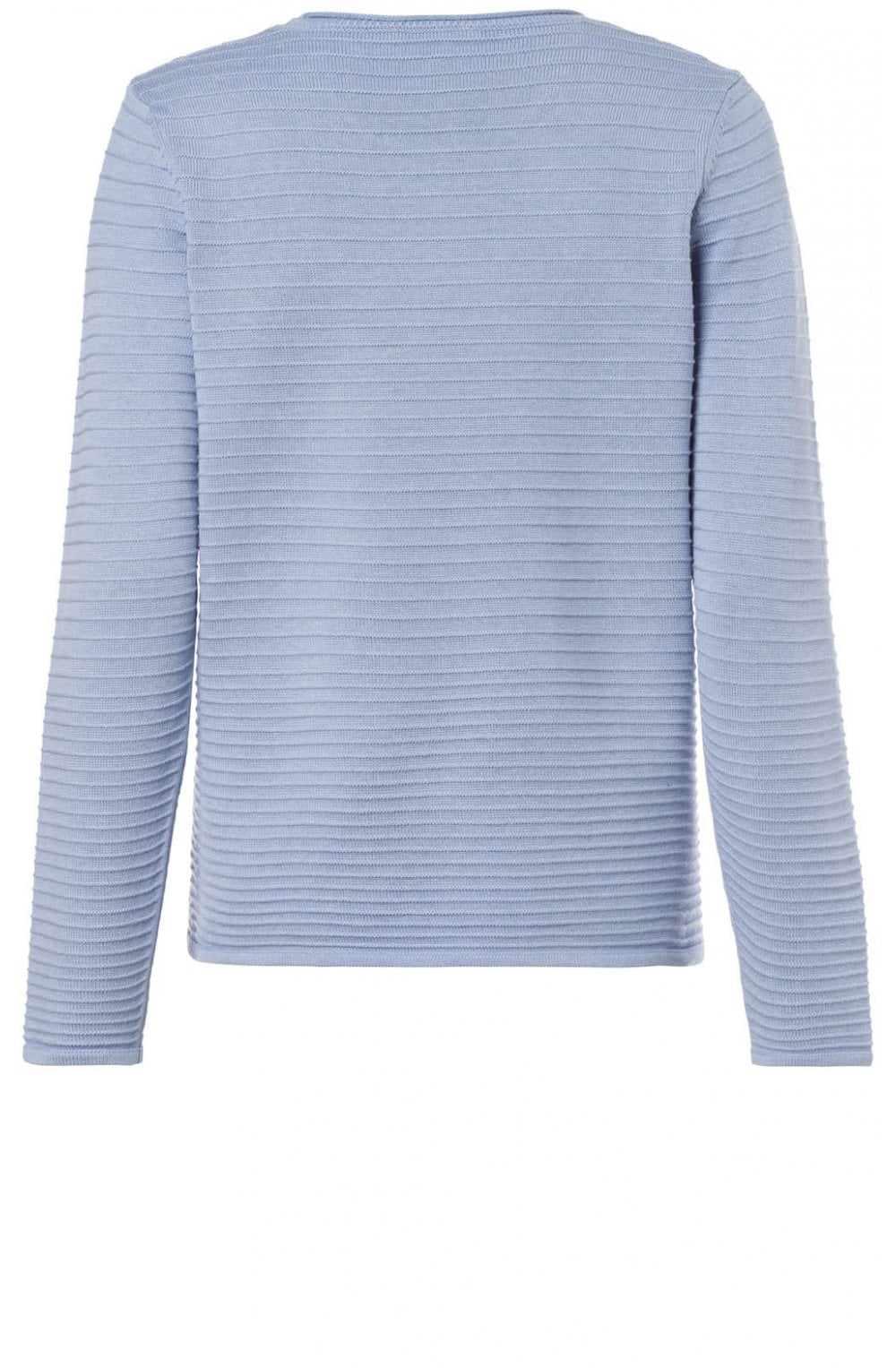 Blue Ribbed Knit Jumper