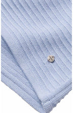 Blue Ribbed Knit Jumper
