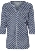 Blue Spot Print Top