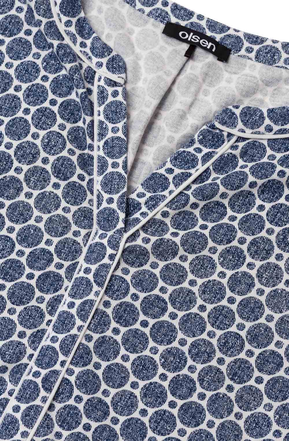 Blue Spot Print Top