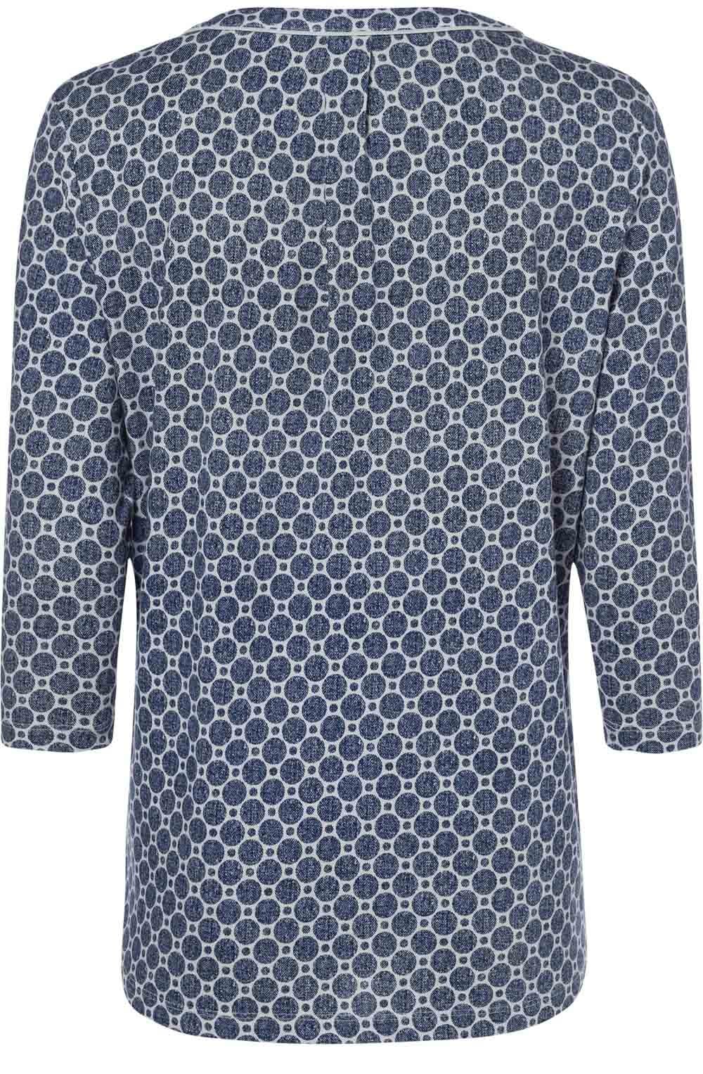 Blue Spot Print Top