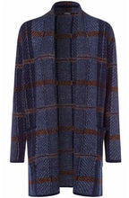 Blue Steel Check Design Cardigan