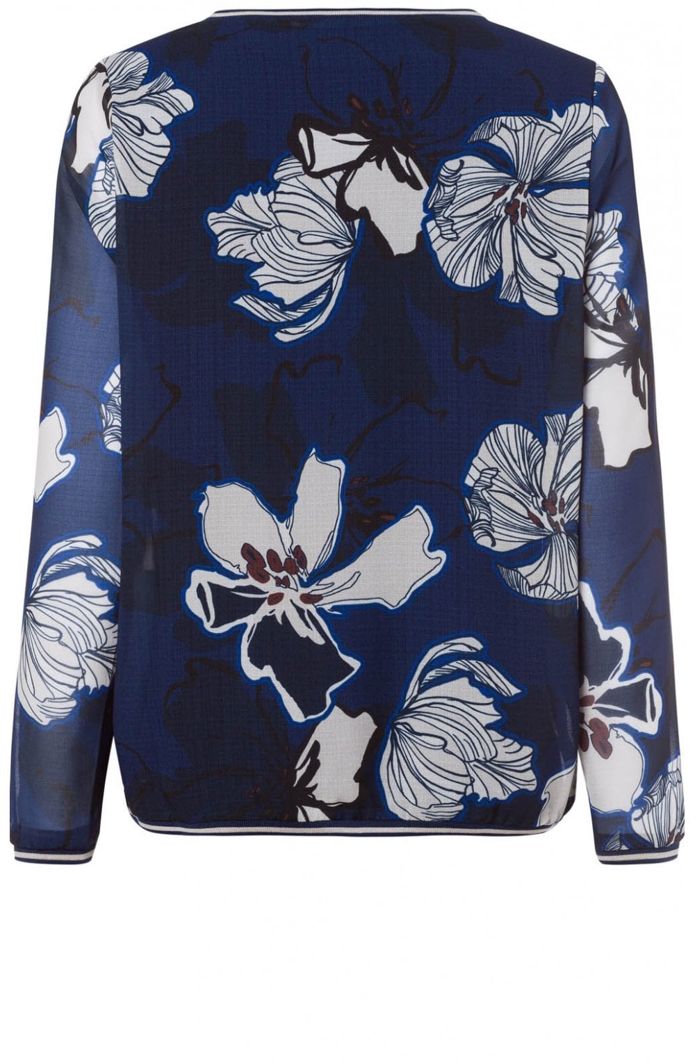 Blue Steel Floral Chiffon Blouse