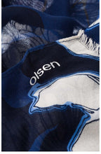 Blue Steel Floral Scarf