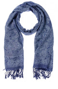 Blue Steel Patterned Scarf