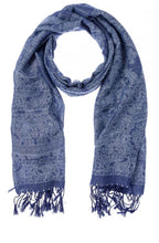 Blue Steel Patterned Scarf