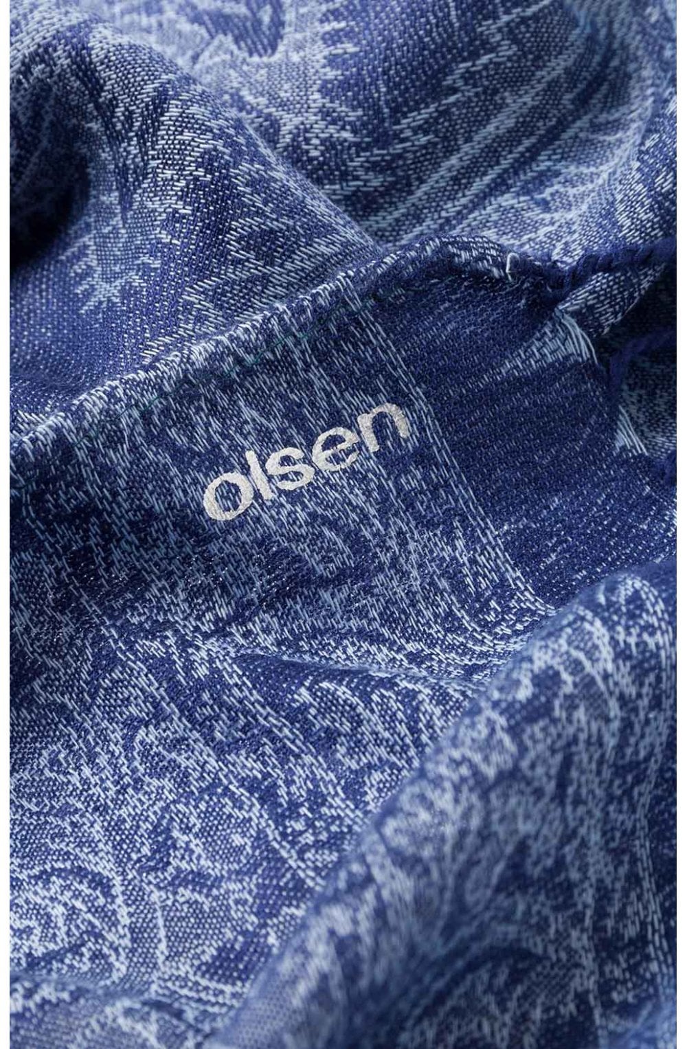 Blue Steel Patterned Scarf