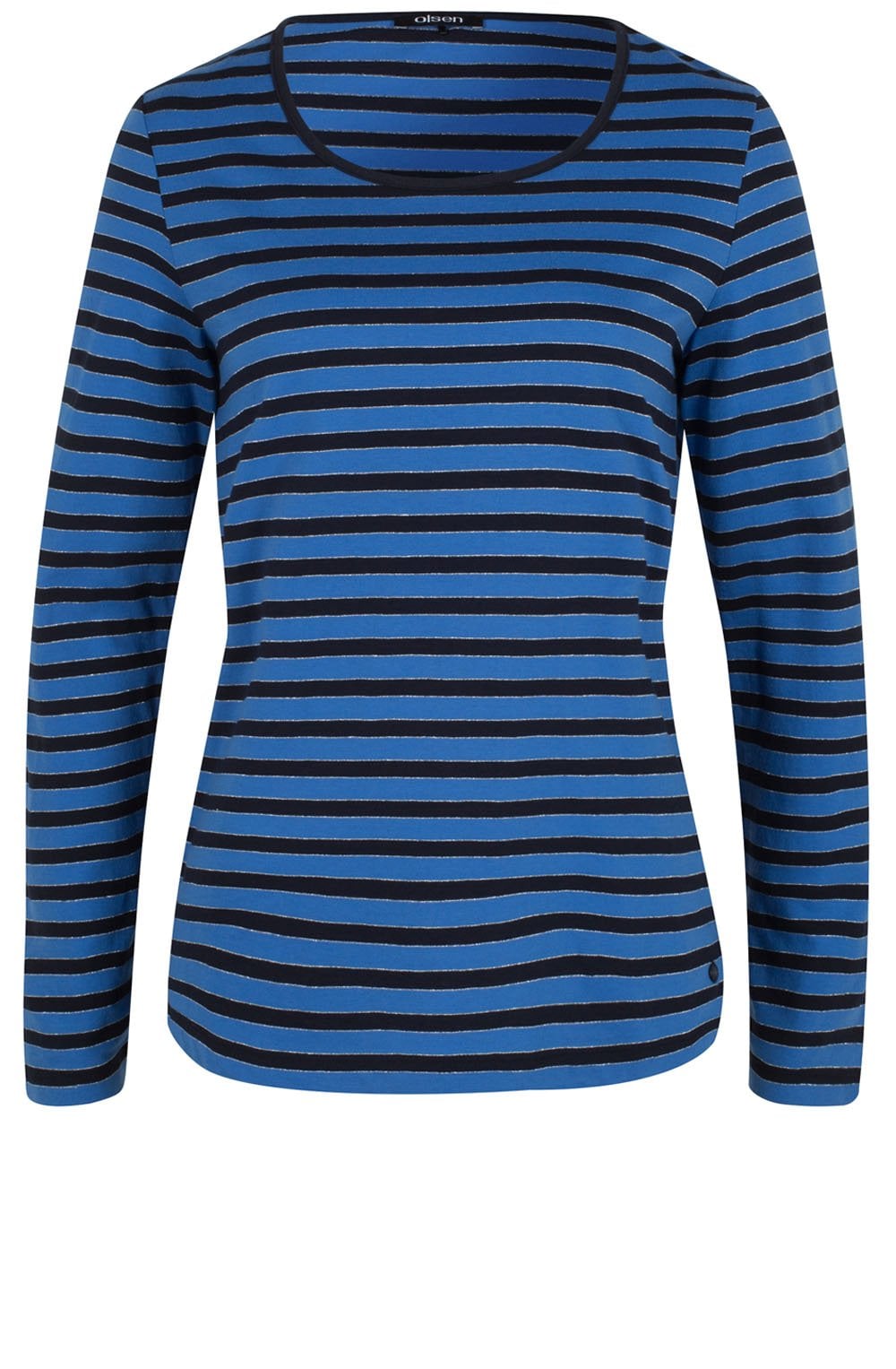 Blue Striped Jersey Top