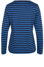 Blue Striped Jersey Top