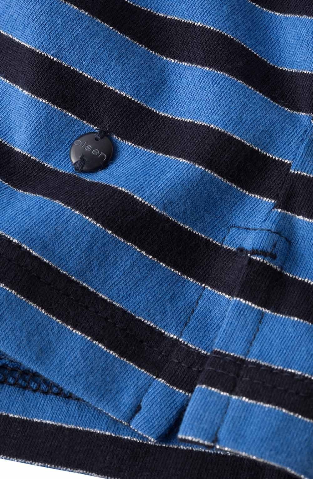 Blue Striped Jersey Top
