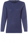 Blue Textured Knit Jumper