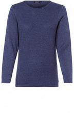 Blue Textured Knit Jumper