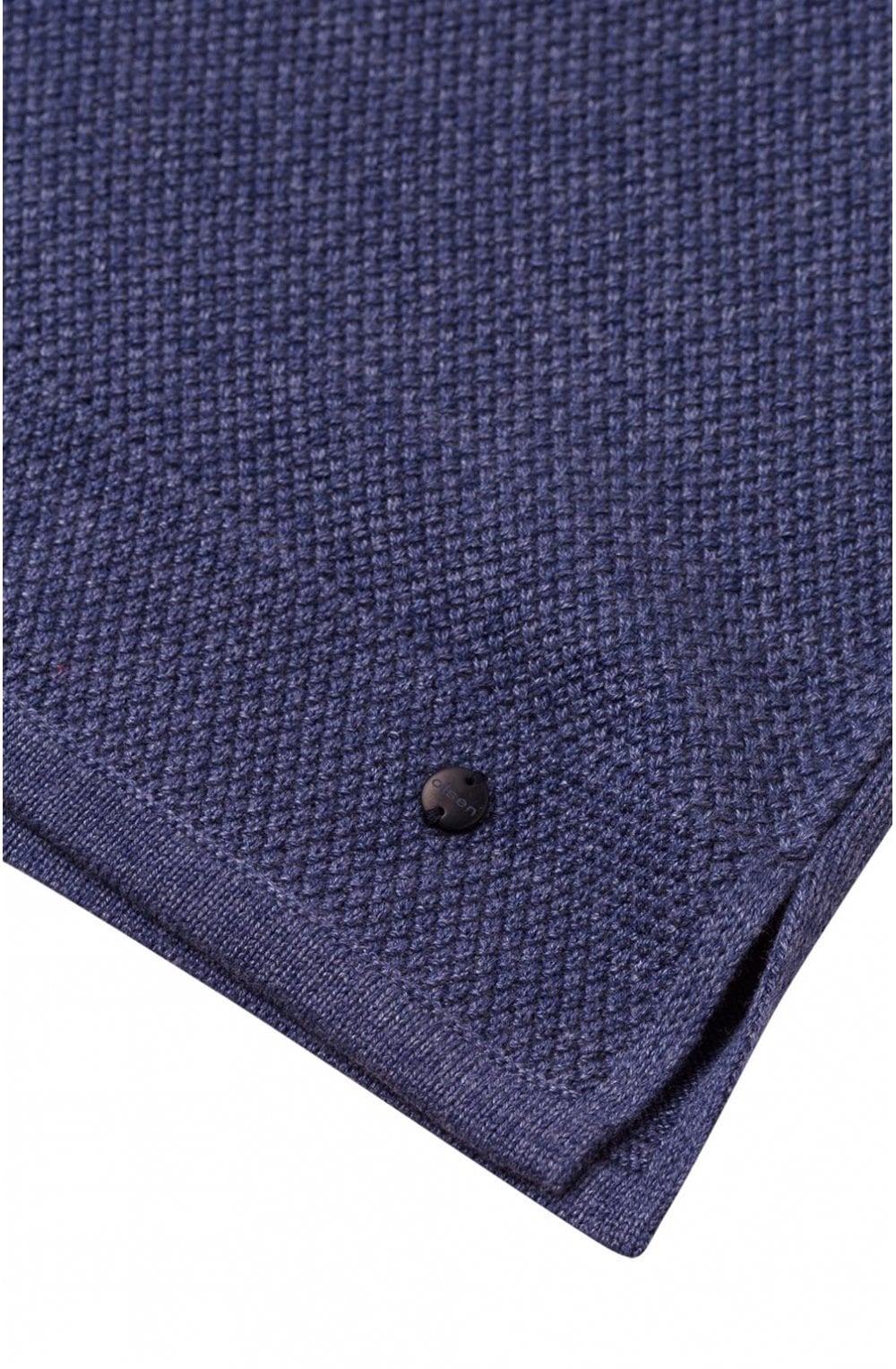 Blue Textured Knit Jumper