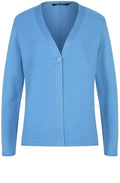 Blue Water Ribbed Knit Cardigan