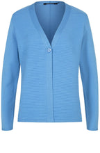 Blue Water Ribbed Knit Cardigan