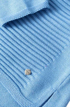 Blue Water Ribbed Knit Cardigan