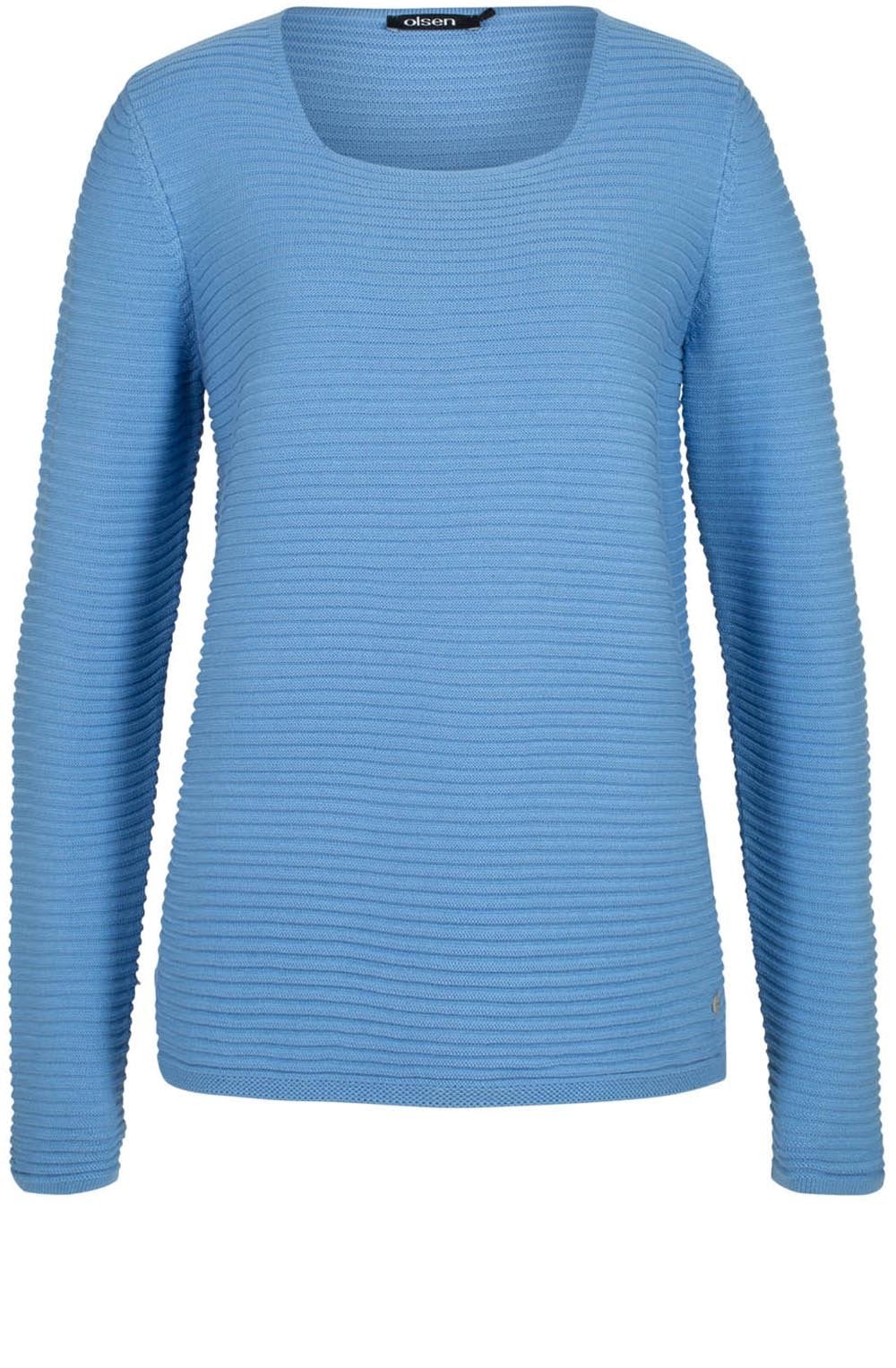 Blue Water Ribbed Knit Jumper