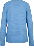 Blue Water Ribbed Knit Jumper