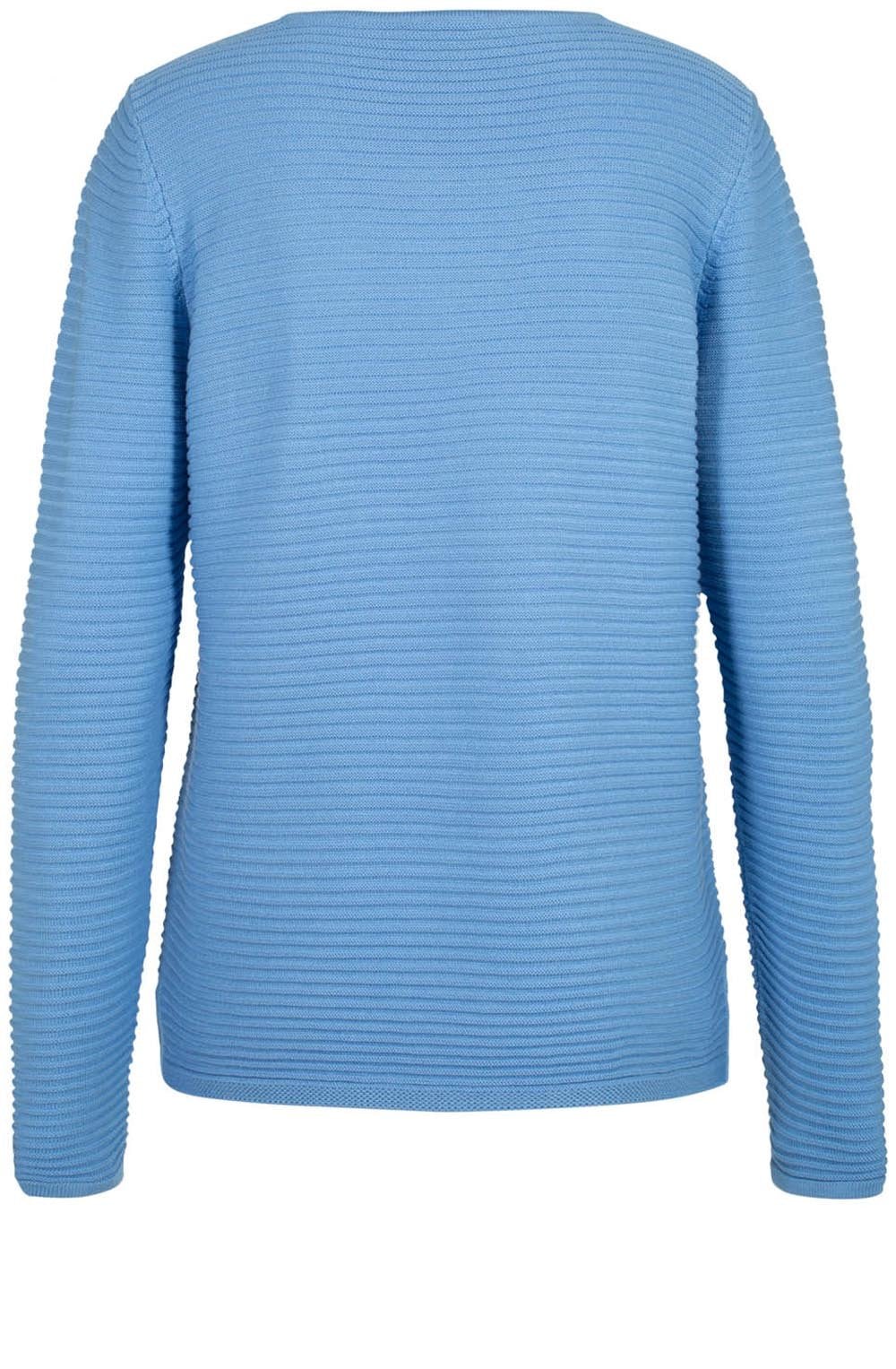 Blue Water Ribbed Knit Jumper