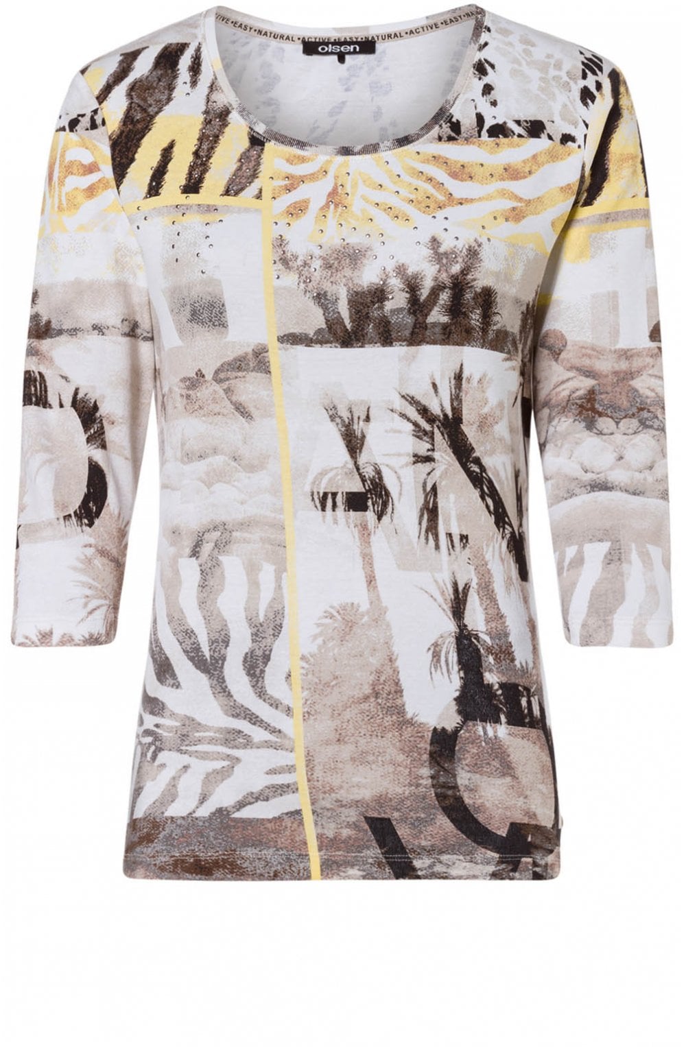 Bold Patterned Jersey Top