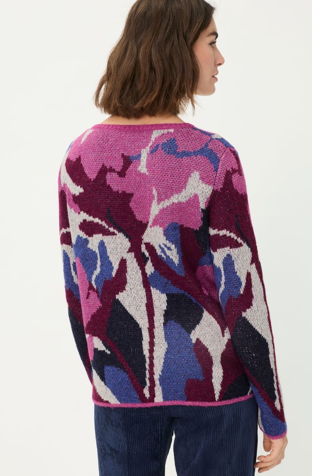 Boysenberry Abstract Floral Henny Jumper