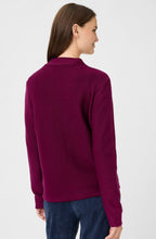 Boysenberry Drawstring Henny Cardigan