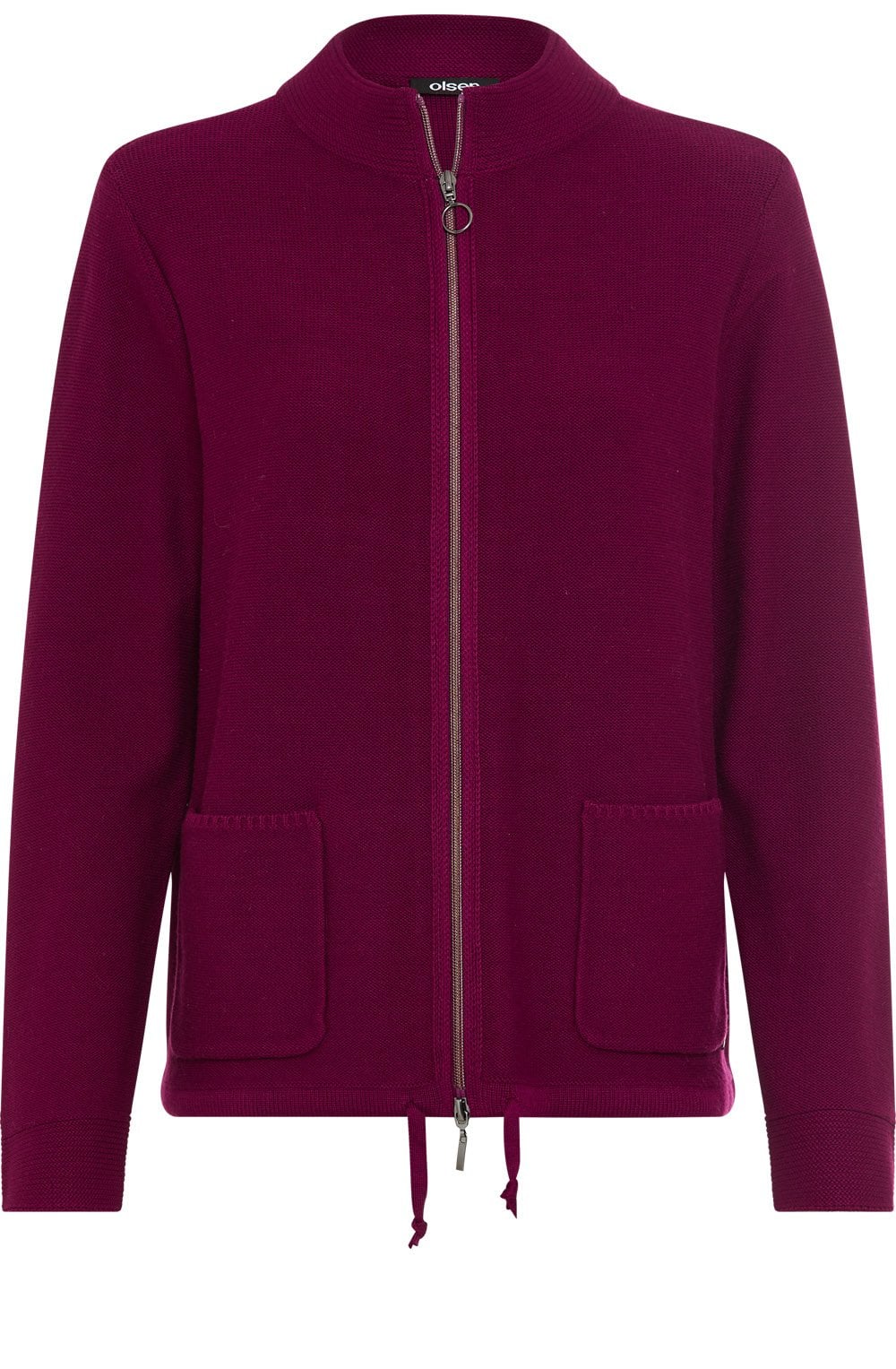Boysenberry Drawstring Henny Cardigan