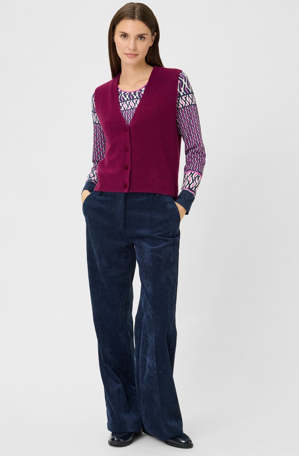 Boysenberry Knitted Henny Waistcoat