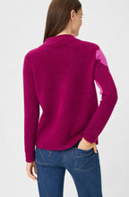 Boysenberry Large Flower Funnel Neck Henny Jumper