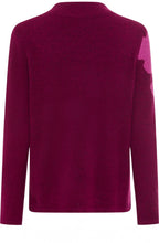 Boysenberry Large Flower Funnel Neck Henny Jumper