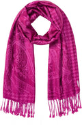 Boysenberry Luxury Tasselled Scarf