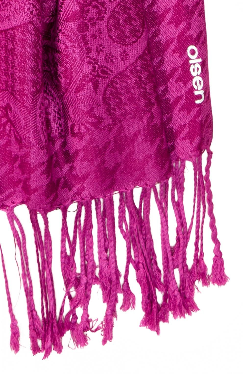 Boysenberry Luxury Tasselled Scarf