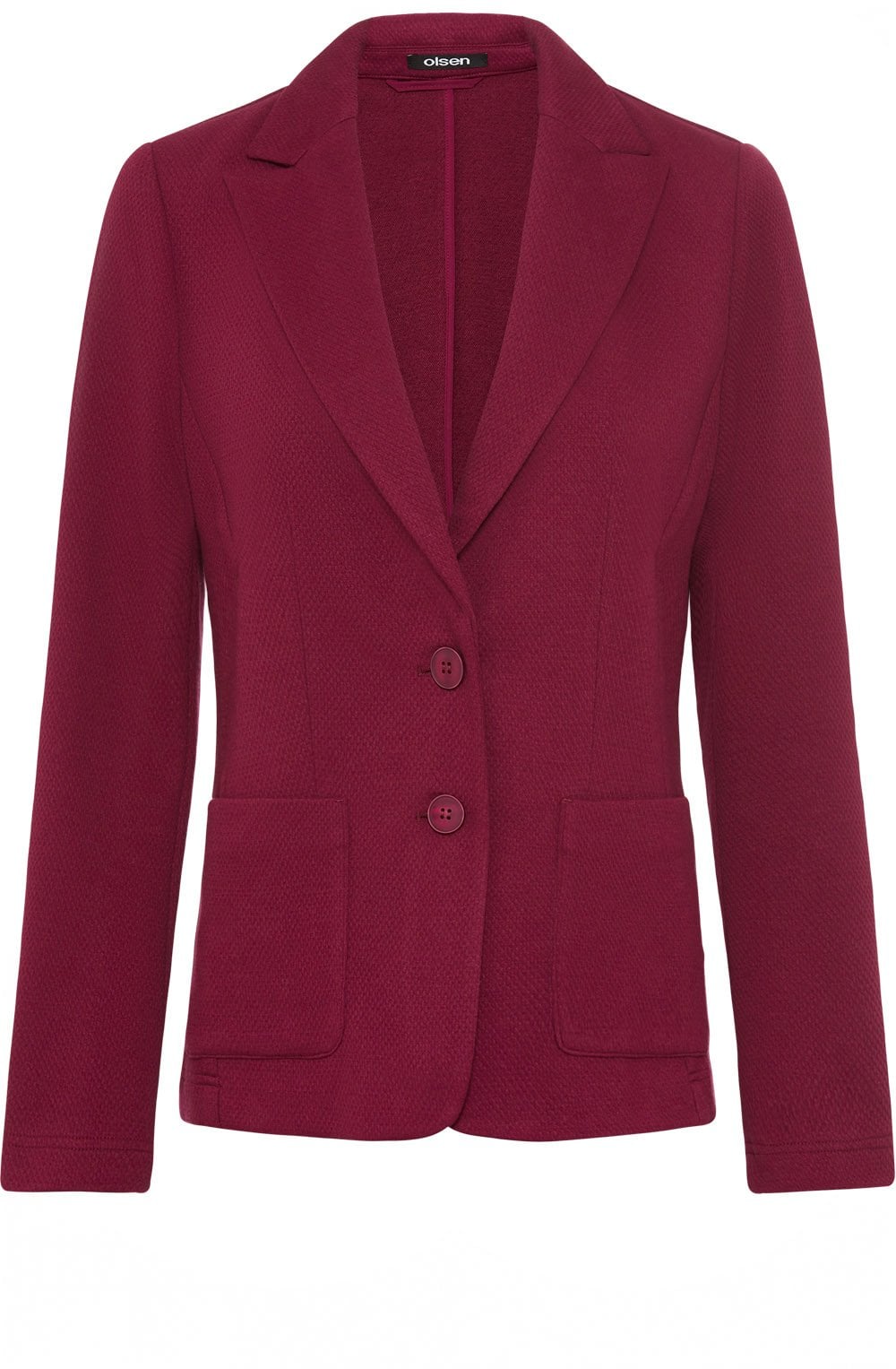 Boysenberry Textured Jersey Blazer