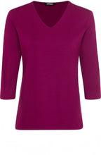 Boysenberry V Neck Jersey Edda Top