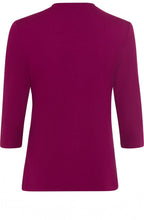 Boysenberry V Neck Jersey Edda Top