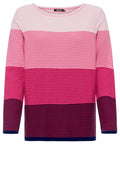Bubblegum and Indigo Striped Jumper