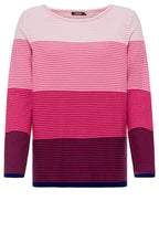 Bubblegum and Indigo Striped Jumper