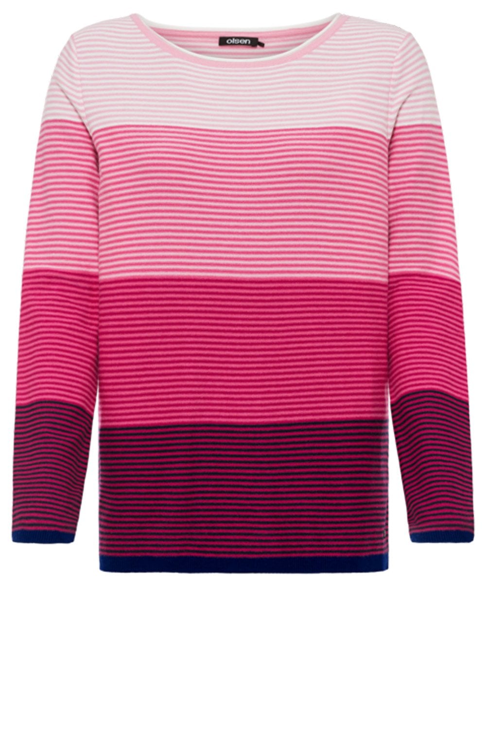 Bubblegum and Indigo Striped Jumper