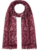 Burgundy Lightweight Patterned Scarf