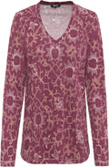 Burgundy Mandala Print Top
