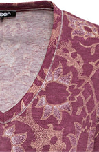 Burgundy Mandala Print Top