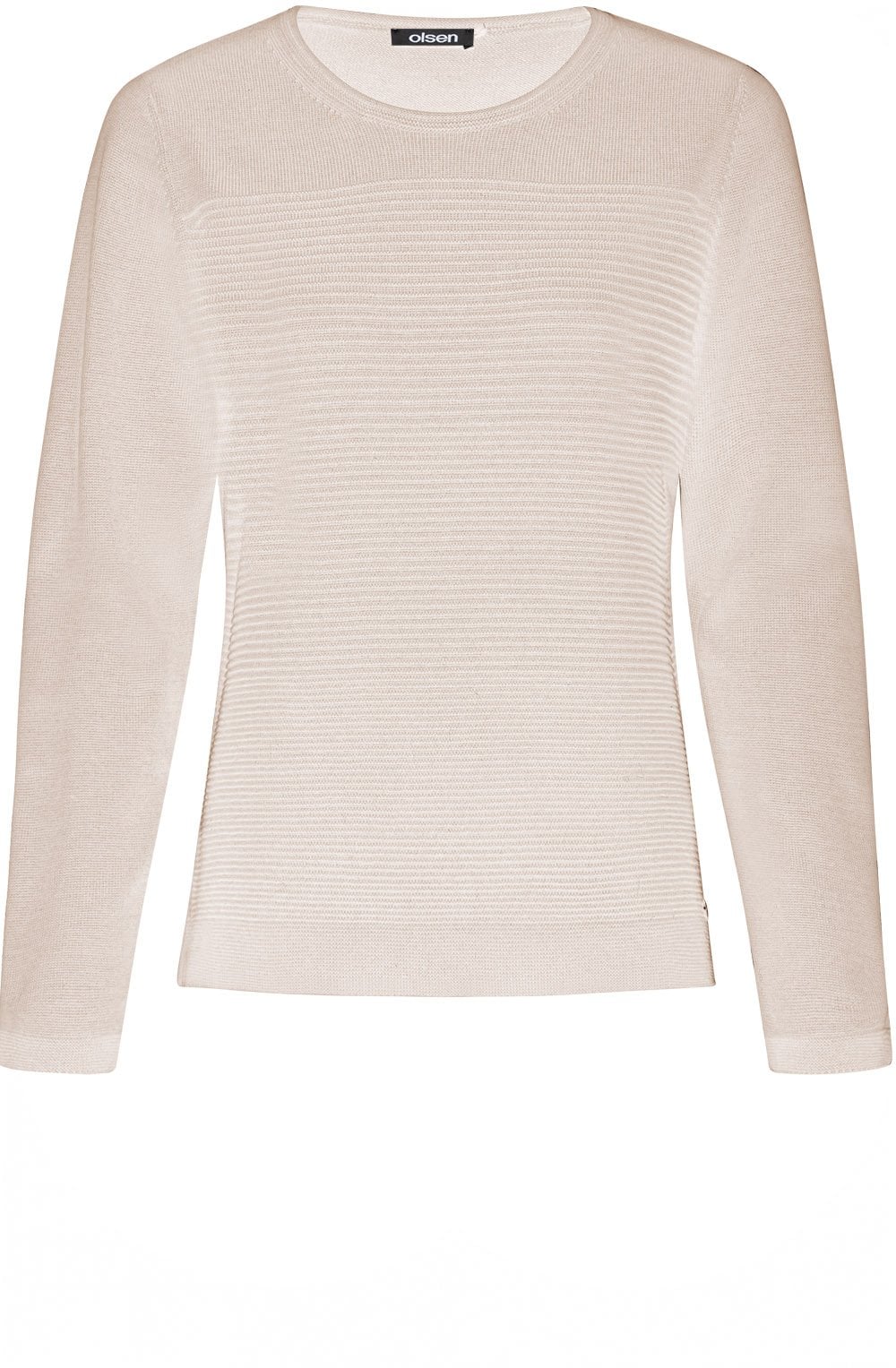 Buttercream Horizontal Ribbed Jumper