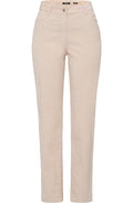 Buttercream Velvet Mona Slim Leg Trousers