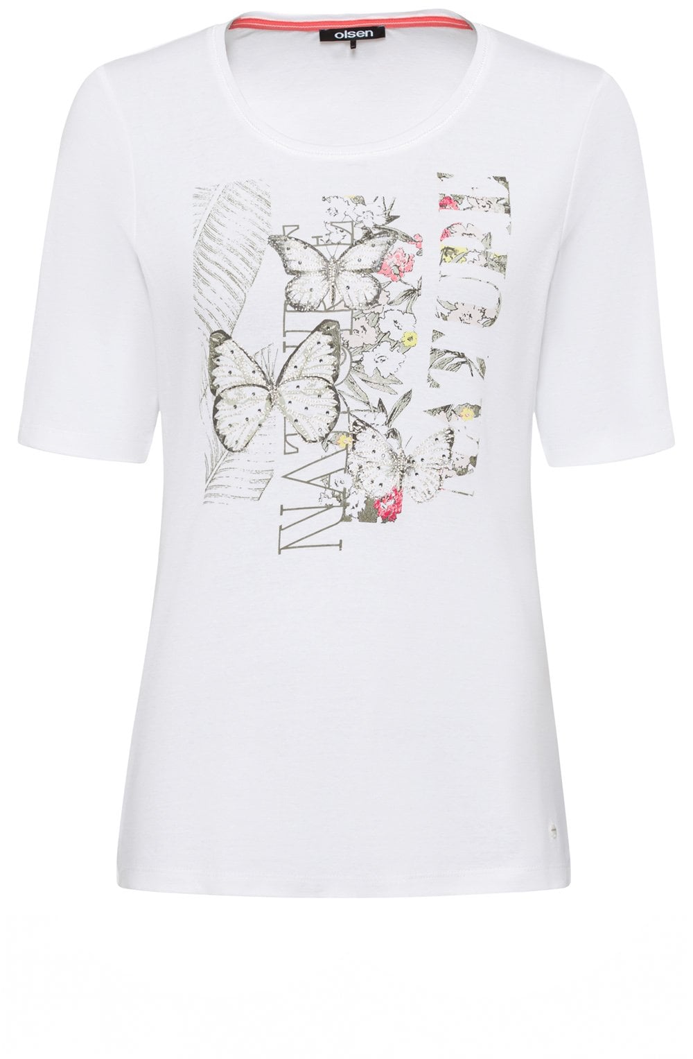 Butterfly and Nature Diamante T Shirt