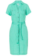 Button up shirt dress Kelly green