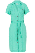 Button up shirt dress Kelly green