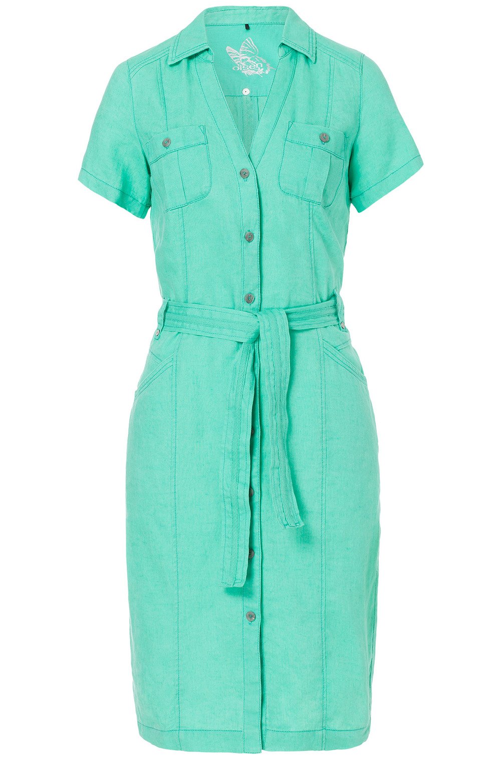 Button up shirt dress Kelly green