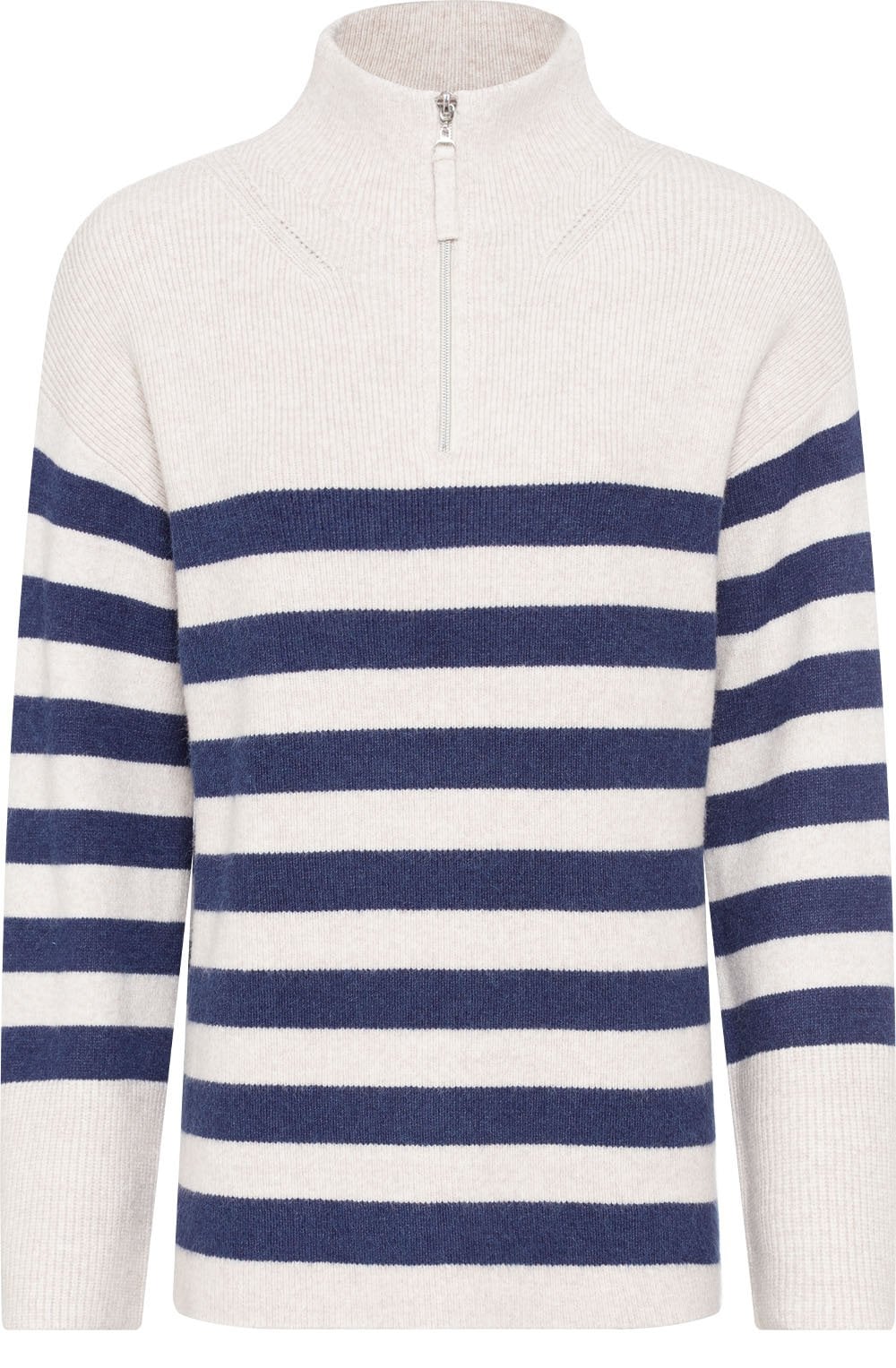 Caffe Latte Half Zip Oversized Cora Jumper
